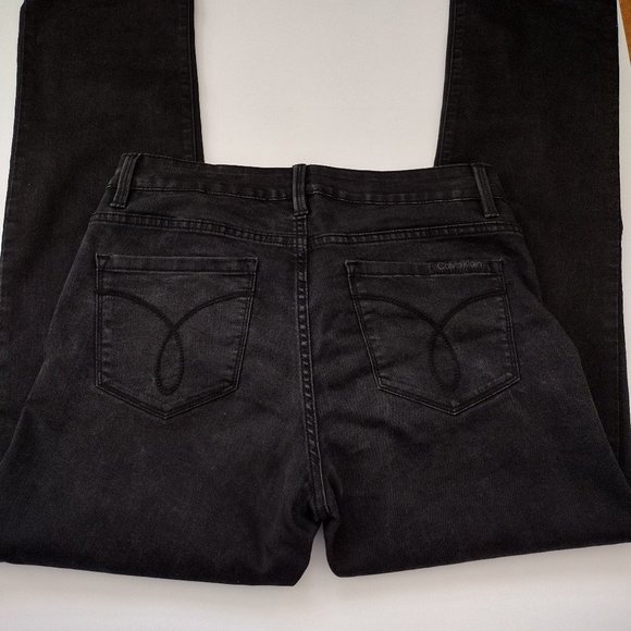 Calvin Klein | Faded Black Straight Leg Stretch Jeans - Picture 8 of 10